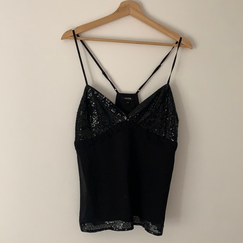 Gorgeous silk sequin party top JACOB size L
